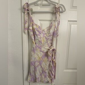 WAYF Floral Wrap Dress